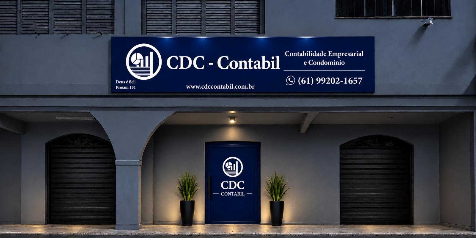 Fachada da empresa CDC Contabil em Valparaíso